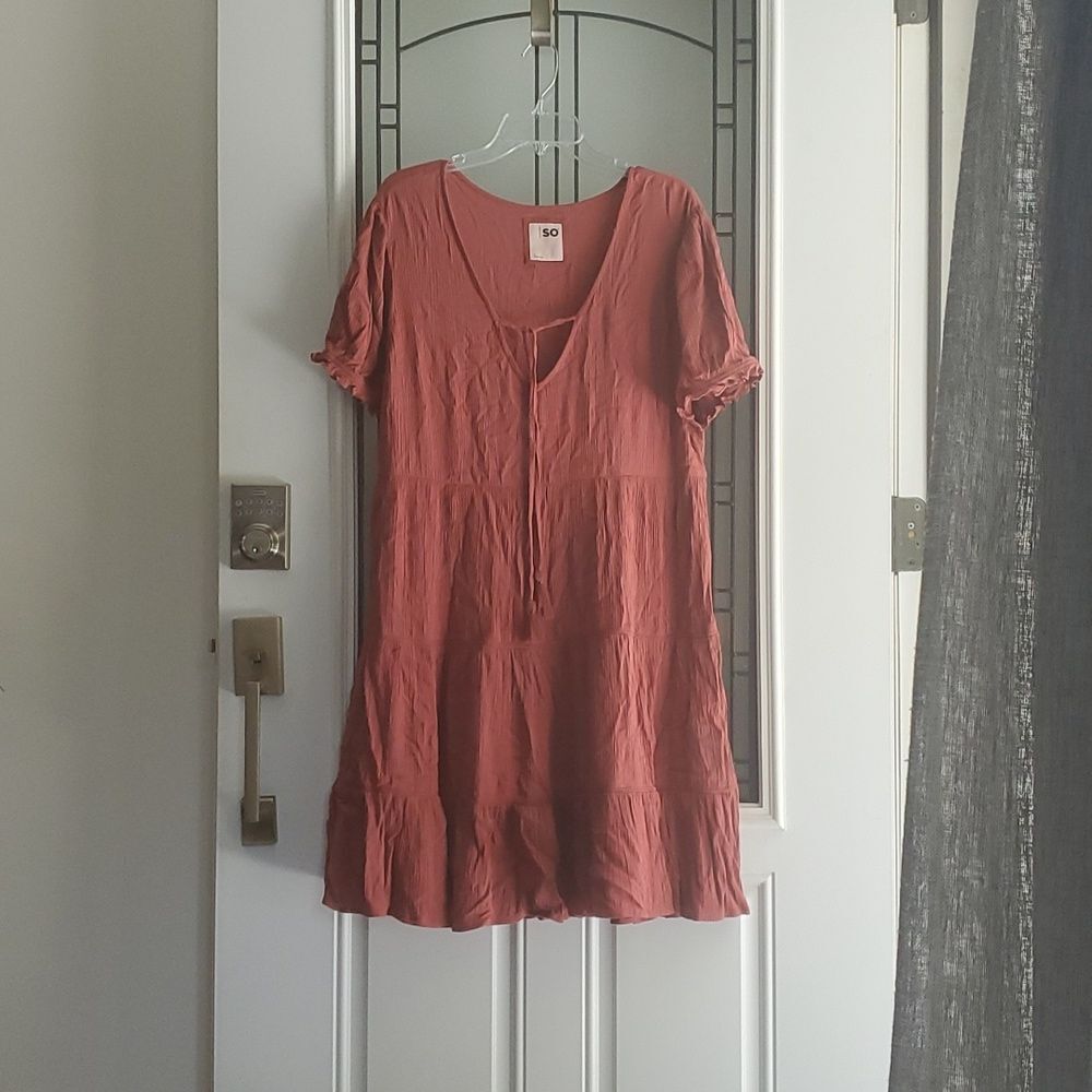 Dress. Midi. New. Brownish hint of orange sz L